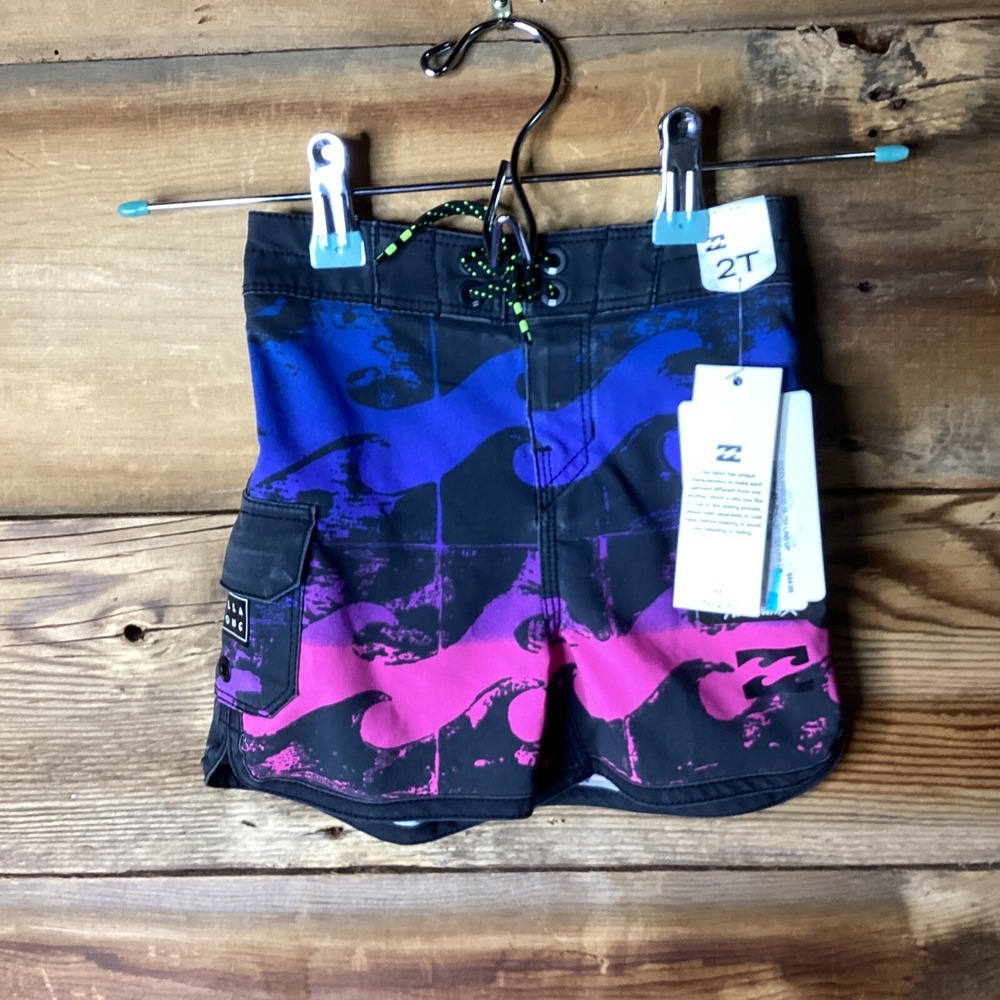 BILLABONG All Day Strong ProPerformance Swim Trunks Board Shorts Boys 2T NWT